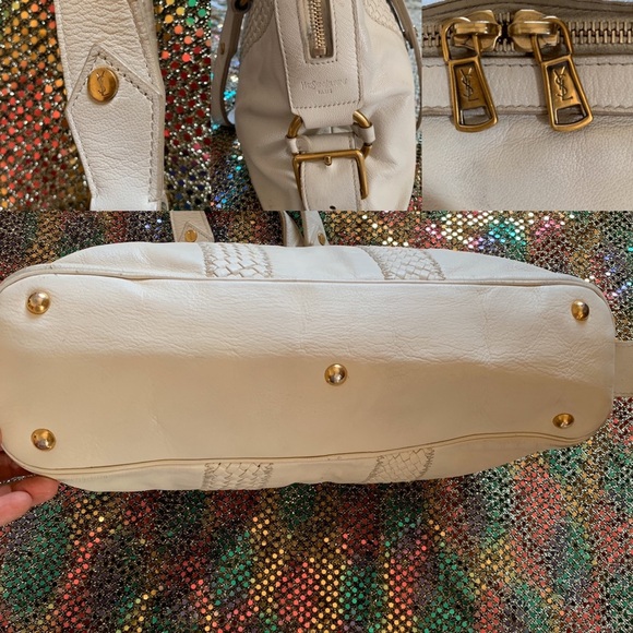 Yves Saint Laurent Ivory satchel Leather Handbag - Picture 7 of 8